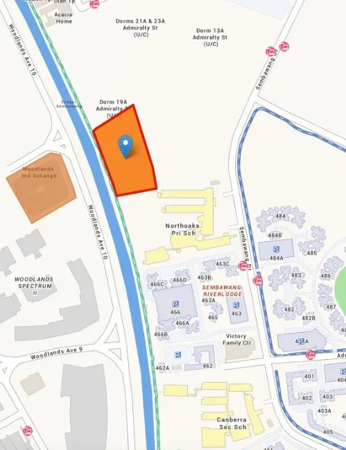 Sembawang Drive EC 地段位置图
