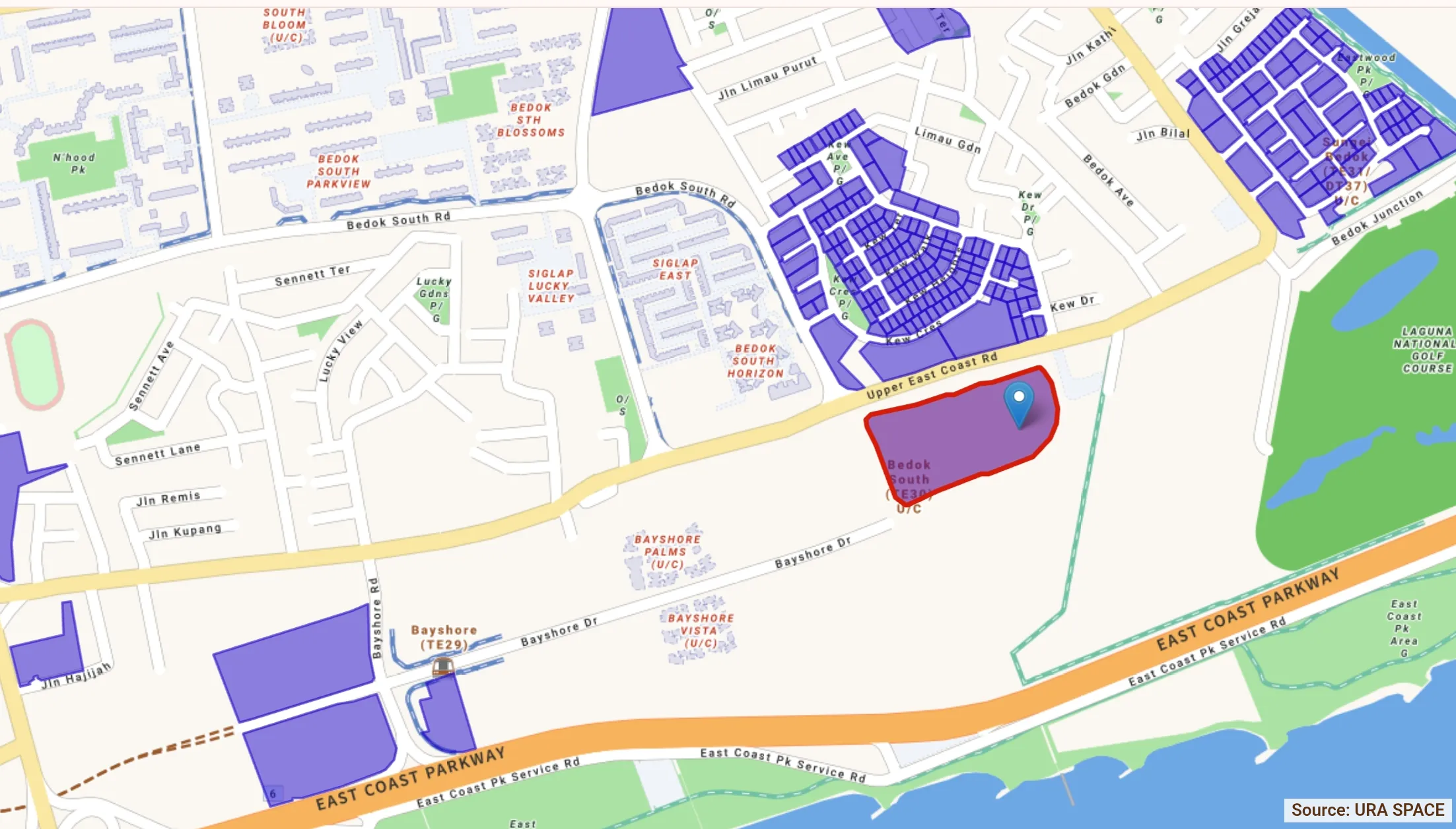 Bayshore Drive GLS 地段位置 — URA SPACE 地图