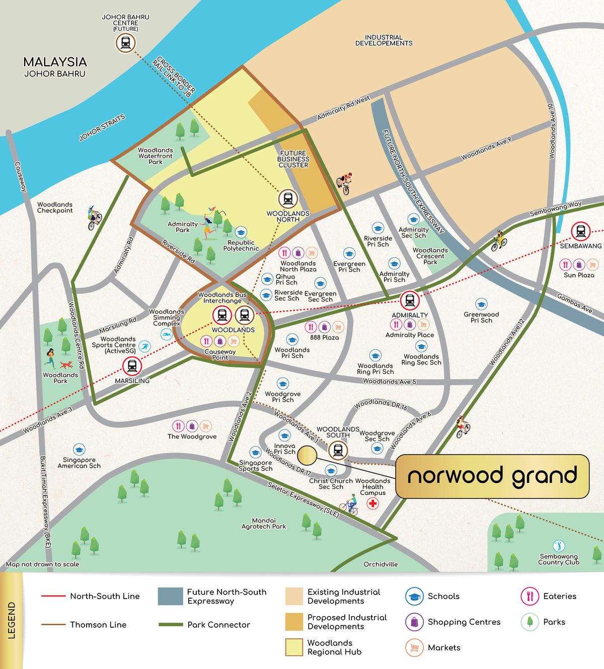 Norwood Grand — location map and nearby amenities